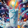 Space Glass Of Milk Diamond Painting