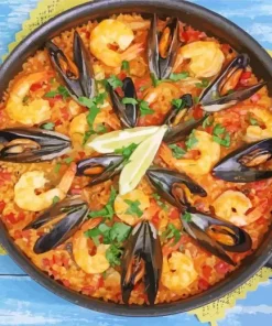 Spanish Paella Dish Diamond Painting
