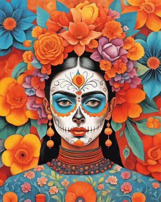 sugar skull girl Diamond By Numbers Sugar Skull Girl Diamond Painting