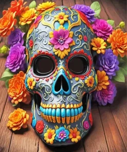Sugar Skull Mask Diamond Painting