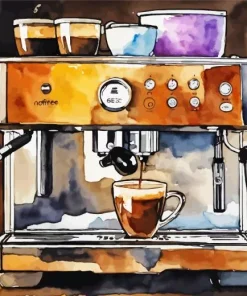 Vintage Coffee Machine Diamond Painting