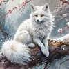 White Fox Art Diamond Painting
