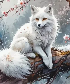White Fox Art Diamond Painting
