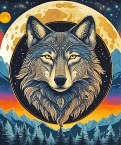 Wolf Face Art Diamond Painting