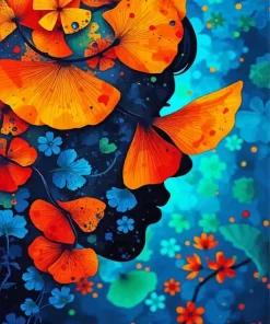 Woman And Ginkgo Diamond Painting