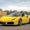Yellow Ferrari Car Diamond Painting
