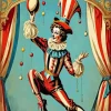 Antique Circus Clown Art Diamond Painting