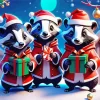 Badgers Christmas Diamond Painting
