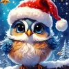 Cartoon Christmas Bird Diamond Painting