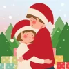 Cartoon Christmas Couple Diamond Painting