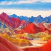 China Rainbow Mountains Diamond Painting