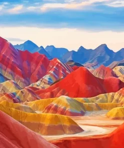 China Rainbow Mountains Diamond Painting