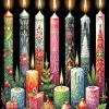 Christmas Candles Art Diamond Painting