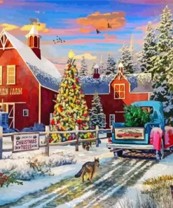 Christmas On The Farm Diamond Painting