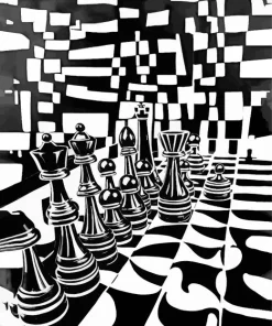 Illustration Chess Board Diamond Painting
