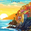 Illustration Cinque Terre Diamond Painting