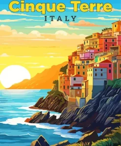 Illustration Cinque Terre Diamond Painting