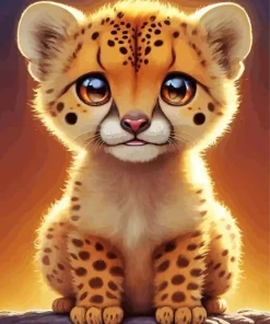 Kawaii Cheetah Diamond Painting