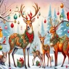Merry Christmas Animals Diamond Painting