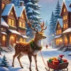 Merry Christmas Deer Diamond Painting