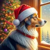 Merry Christmas Dog Diamond Painting