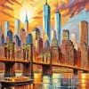 New York Skyline Art Diamond Painting