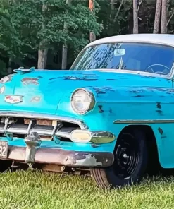 Vintage Teal Chevy Diamond Painting