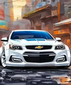 White Chevy Diamond Painting