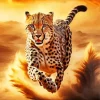 Wild Cheetah Running Diamond Painting