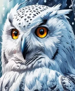 Aesthetic Snowy Owl Art Diamond Painting
