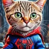 Aesthetic Spider Cat Art Diamond Painting