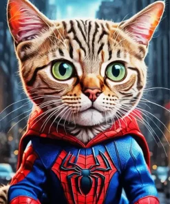 Aesthetic Spider Cat Art Diamond Painting