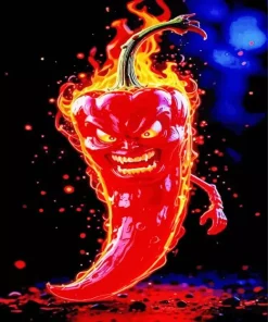 Burning Red Chilli Pepper Diamond Painting