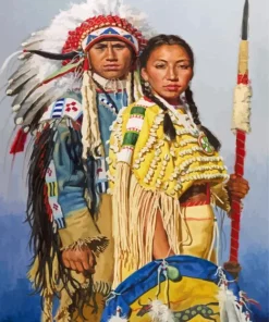 Cherokee Couple Art Diamond Painting