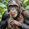 Chimpanzee Smoking Diamond Painting