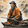 Chinese Fisherman Art Diamond Painting