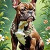 Chocolate Brown Staffordshire Bull Terrier Diamond Painting