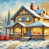 Christmas Cottage Diamond Painting