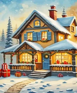 Christmas Cottage Diamond Painting