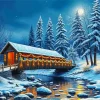 Christmas Covered Bridge Diamond Painting