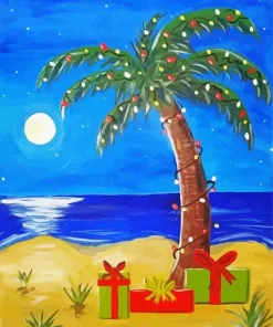 Christmas Palm Tree Art Diamond Painting