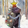 Christmas Porcupine Art Diamond Painting
