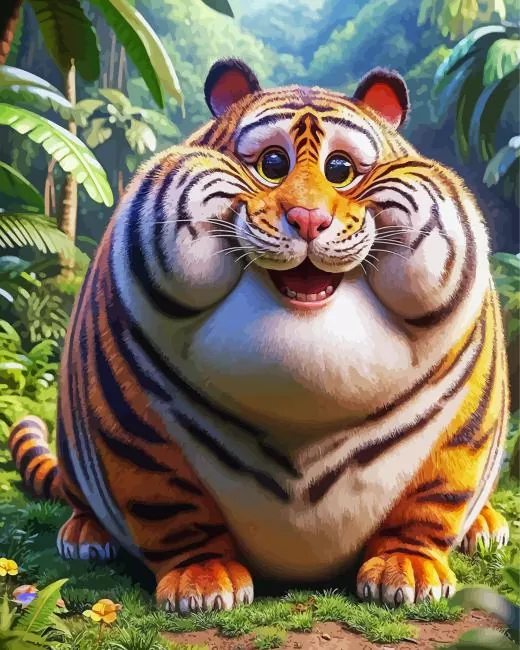 chubby tiger Diamond Paintings Chubby Tiger Diamond Painting
