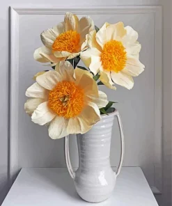 Clair De Lune Peonies Vase Diamond Painting