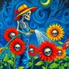 Skeleton Sunflower Diamond Painting
