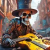Skull Guitarist Diamond Painting
