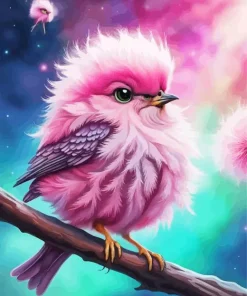 Small Pink Bird Art Diamond Painting