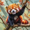 Smiling Red Panda Diamond Painting