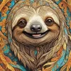 Smiling Sloth Diamond Painting