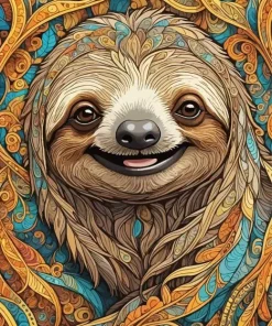 Smiling Sloth Diamond Painting